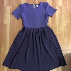 LulaRoe Amelia 2 toned purple dress with pockets